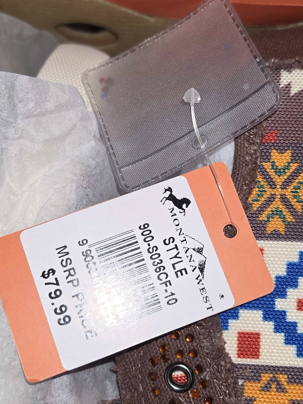 Montana West Aztec Rhinestone Slip On Sneakers Women’s Size 10 NIB - Picture 4 of 6